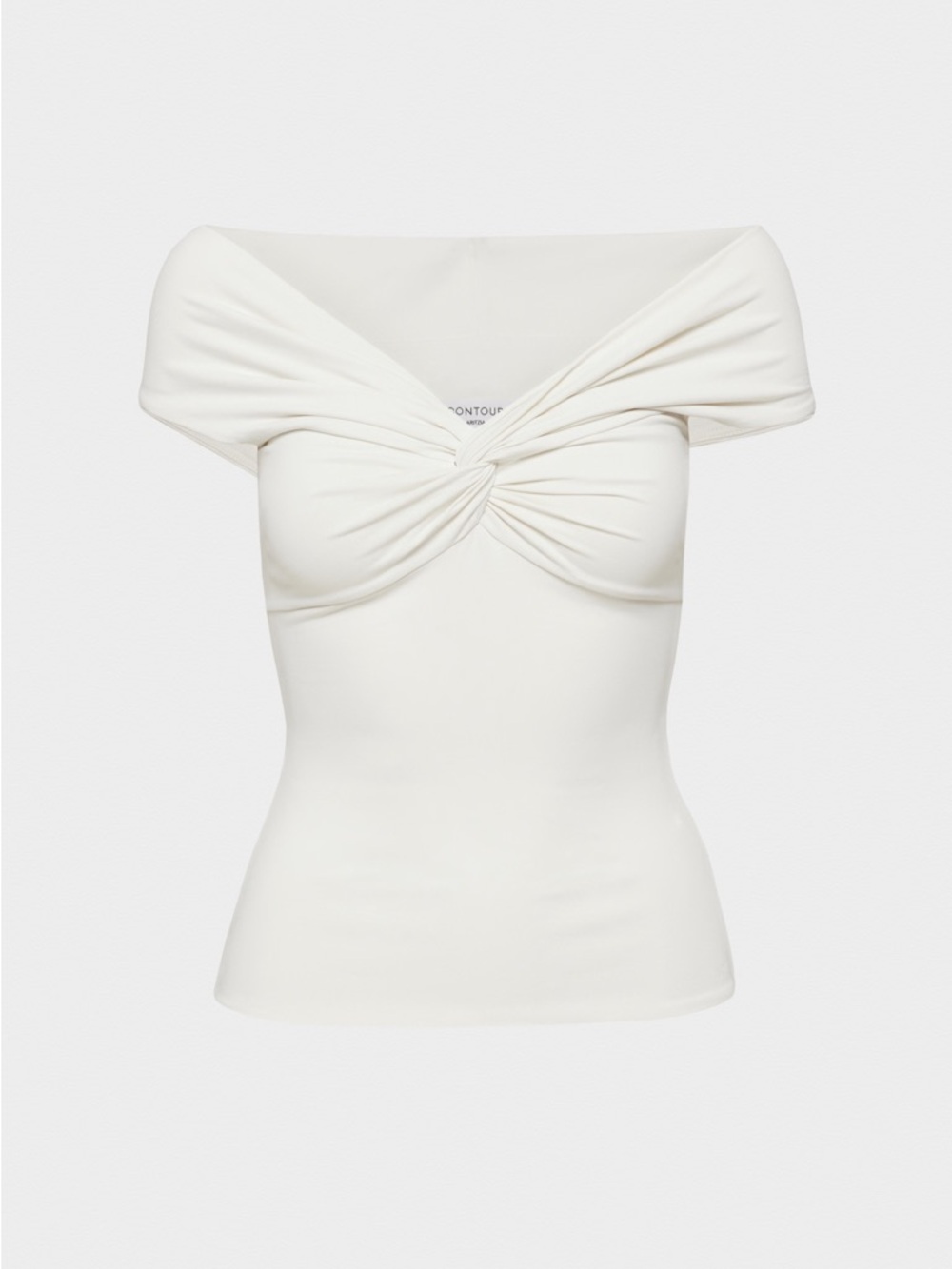 Aritzia Off-Shoulder Twist-Front top in White